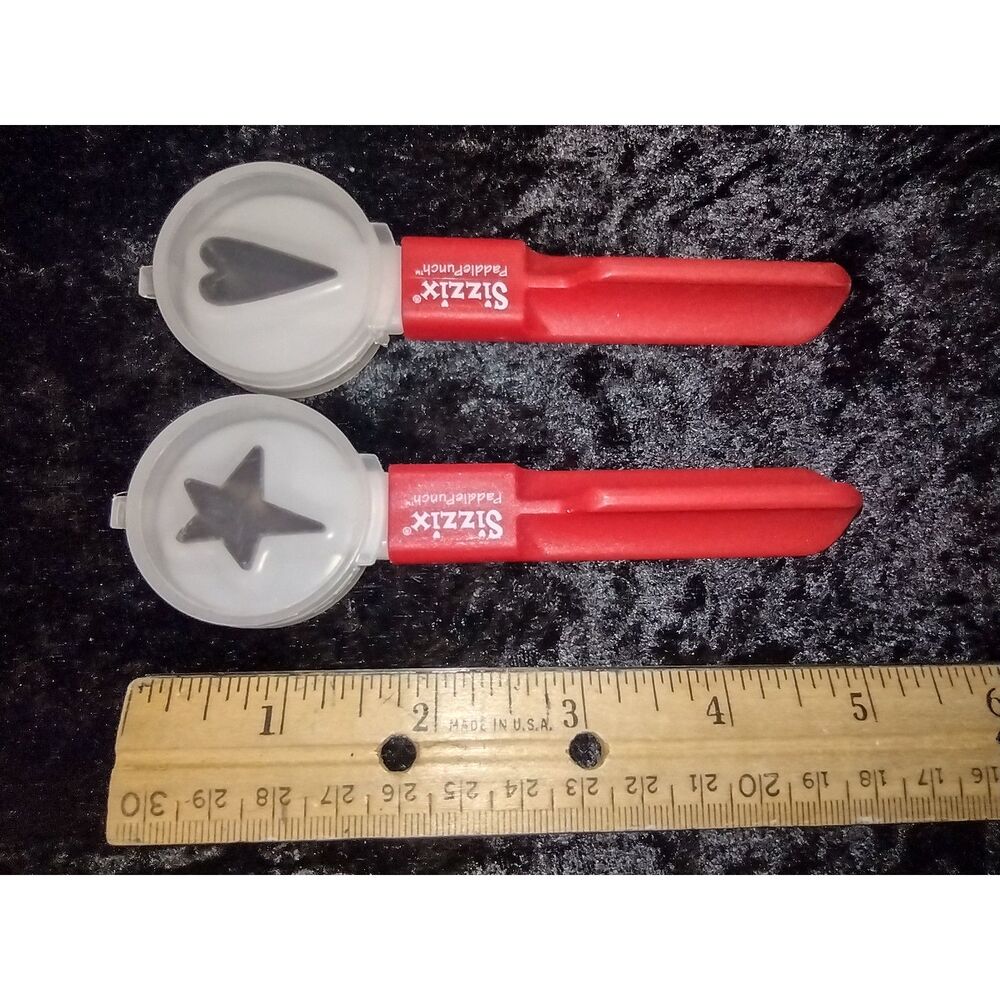 Sizzix Paddle Punch Set Primitive Heart and‎ Primitive Star Scrapbooking Tools